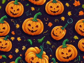 halloween seamless pattern