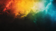 © suldev - Grainy noisy gradient background, abstract vibrant color shape, glowing rainbow yellow green orange blue black noise texture banner design