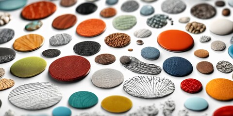 Aufkleber - A collection of various colored circles, some of which are red, blue, and green
