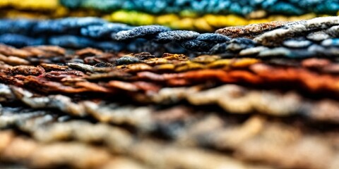 Aufkleber - A close up of a bunch of different colored yarns