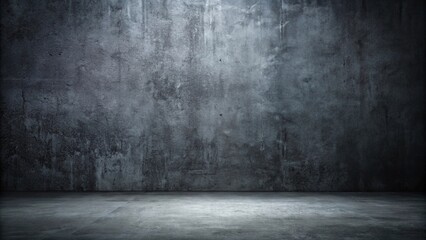 dark wallpaper of cement concrete metal background with forced perspective