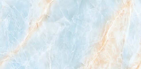 Poster - Elegant abstract marble texture with soft blue and beige tones. Perfect for backgrounds, artistic designs, and decorative projects.