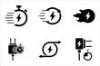 © Ainul - Fast charging linear icon. Quick charge technology, vector illustration on white background