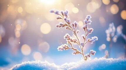 Sticker - Soft Winter Morning with Gentle Light and Gradient Background