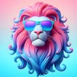 © Zee Editx - a 3D digital illustration of a cool, confident lion