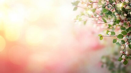 Naklejka na meble WInter Hoarfrost on the branch. Beautiful frozen plants with leaves. Garden nature background. Macro nature. Christmas Plant with ice crystals on natural blurry lighting bokeh