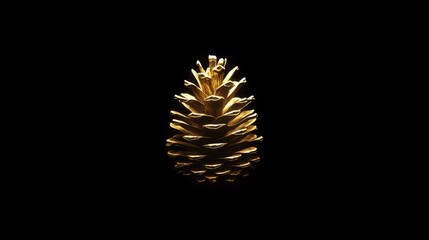 Poster - glowing pinecone on black background