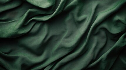 Poster - Elegant Textured Green Fabric Background