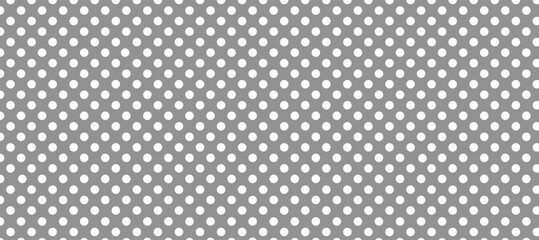 Wall Mural - Seamless pattern with white dots in grey background