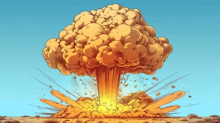 Vibrant and colorful comic book style poof explosion background for dynamic visual effects design