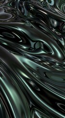 Wall Mural - liquid metal green color iridescent background. rainbow colors. trendy texture for web, social media