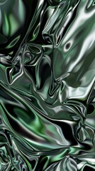 Wall Mural - liquid metal green color iridescent background. rainbow colors. trendy texture for web, social media