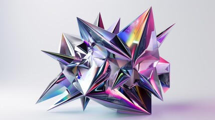 Wall Mural - 3d render of abstract art with surreal 3d organic ball in curve wavy smooth and soft bio forms in ma