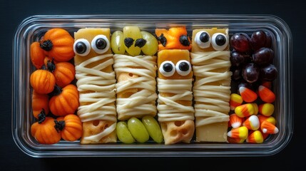 Halloween Mummy Cheese Snack