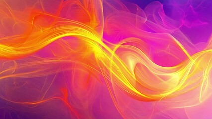 Poster - Bright, swirling abstract patterns of orange, yellow, and purple colors create an energetic visual effect