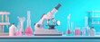 © Alex - Basic 3D illustration of a laboratory with test tubes and chemicals