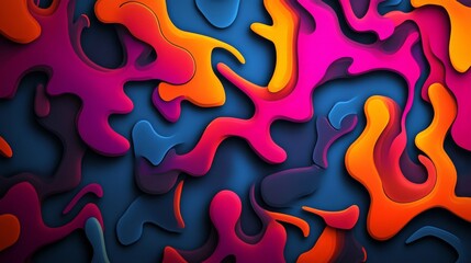Poster - Bold Patterns with Vibrant Colors and Diffused Lighting
