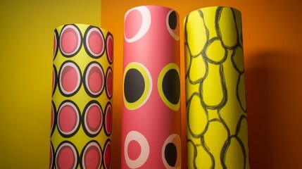 Poster - Bold Retro Patterns with Vibrant Colors