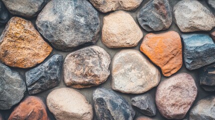 Poster - Natural Stone Wall with Soft Focus and Textures