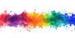 © Mintu - Rainbow paint splash border isolated on a white background