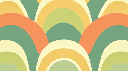 Poster - Soft Focus 1960s Inspired Pattern Background