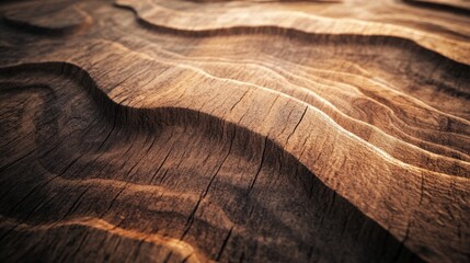 Poster - Soft Focus on Gentle Wood Grain Patterns