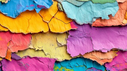 Poster - Vibrant Paper Textures with Bright Tones