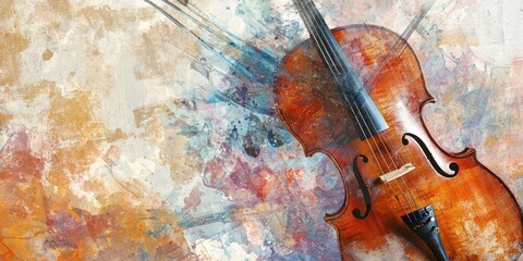 A promotional image for a classical music event or album with traditional and artistic design elements.