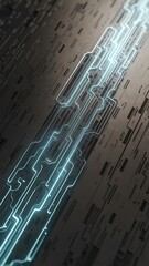 Aufkleber - Futuristic sci-fi circuit pattern an intricate visualization of advanced technology and digital aesthetics in modern design