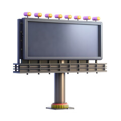 Poster - A digital billboard display with vibrant lights, showcasing a futuristic design. Ideal for advertisements and promotions.