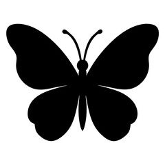 Wall Mural - Butterfly Silhouette Vector Clipart.