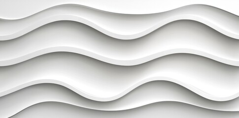 Poster - Isolated on white background, abstract wave lines on transparent background. Technology, data science, geometric border pattern.