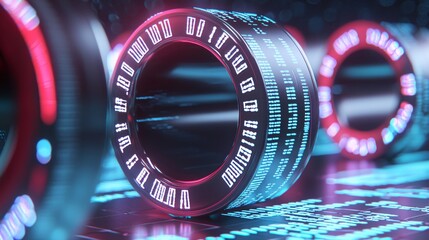 Aufkleber - a background of ultrafast broadband and cable connections, digital cyber tech motion, and high speed
