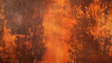 Poster - Grunge textured background featuring rusty orange brown metal with a corten steel and stone effect ideal for banners and panoramic displays