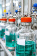 © N0X - Close-up of fuel blending process, mixing components, industrial chemistry