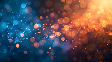 Blur glow overlay. Lens flare filter. Bokeh sunlight glare leak. Retro illumination effect. Defocused orange blue white light abstract background