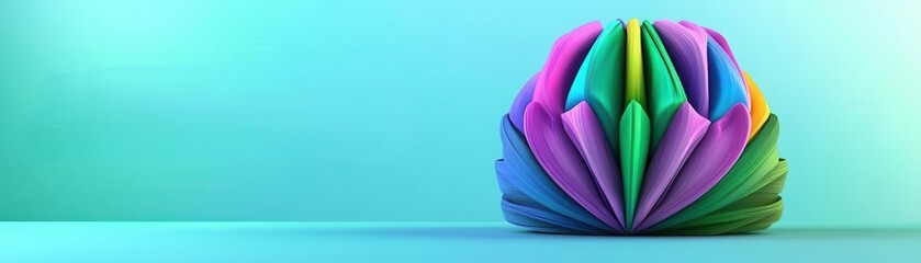 Shared knowledge flat design front view knowledge sharing animation colored pastel
