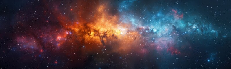 Wall Mural - brightly colored stars in the sky, banner