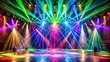 © Atittaya - Vibrant stage club with colorful lights and lasers in a smoky atmosphere