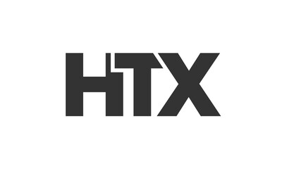 Poster - HTX logo design template with strong and modern bold text. Initial based vector logotype featuring simple and minimal typography. Trendy company identity.
