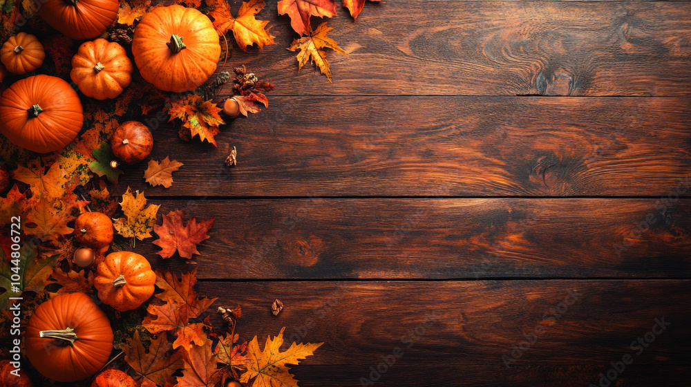 A beautifully arranged rustic Thanksgiving table decor with autumn ...