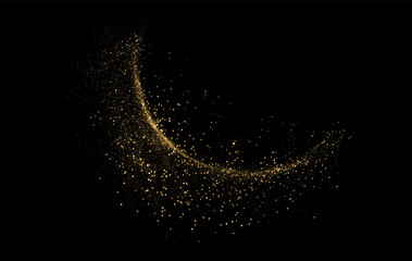 Poster - abstract shiny gold glitter design element. for new year, merry christmas greeting card design