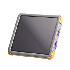 Poster - A colorful tablet device with a sleek design, featuring a touchscreen display and buttons on the side. Modern and playful appearance suitable for all ages.
