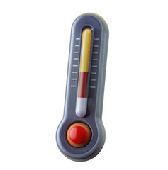  - A modern 3D thermometer model showcasing a clear display of temperature with vibrant colors. Ideal for illustrating weather or climate concepts.
