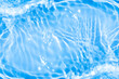 © Water 💧 Shining 📸 - Blue water with ripples on the surface. Defocus blurred transparent blue colored clear calm water surface texture with splashes and bubbles. Water waves with shining pattern texture background.