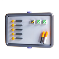 Poster - This 3D render showcases a dashboard control panel with toggle switches and markers, ideal for demonstrating electronic devices or control systems.