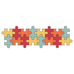 Canvas Print - Puzzle Retro Decoration