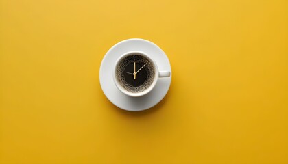 Morning rituals featuring coffee and a clock glance for the perfect start to the day