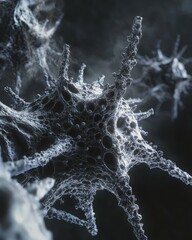 Poster - Microscopic Close-up Illustration of Cell Structures