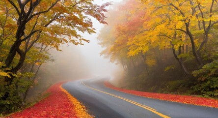 Image of a road against a background of nature